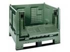 BigBox 1200x1000x847mm with flap perforated 2 runners green