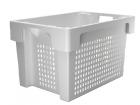 rotary stacking container DSB-N 600x400x350mm lattice white
