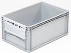 Euro container basicline 600x400x270mm with lockable flap grey