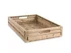 Euro-Klappbox 600x400x113mm durchbrochen Holzoptik braun