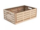 Eurocollapsible box 600x400x218mm lattice wooden look brown