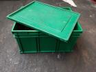 euro container with lid 800x600 H425mm, green