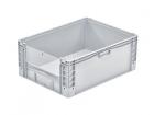 container basicline plus 800x600x320mm with front flap grey