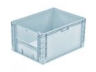 container basicline plus 800x600x420mm with front flap grey