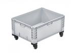 container basicline plus 800x600x320mm with 4 wheels grey