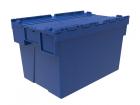 Space-saving container 600x400 H 310mm, blue, with lid