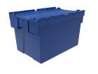 Space-saving container 600x400 H 400mm, blue, with lid