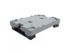 plastic pallet 800x600x196mm with pu-rollers