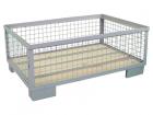 Industrial mesh box pallet, half-height (500mm) without flap