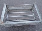 Industrie-Gitterboxpalette halbhoch (500mm) Holzboden