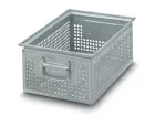 Stacking transport box 425x325x300 perforated galvanised
