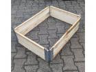 Wooden stacking frame for Euro half pallets