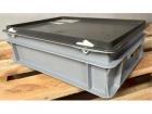euro container 400x300x120mm with hinged lid
